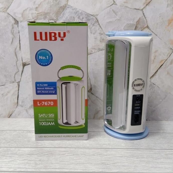  LAMPU LED EMERGENCY LUBY 7670 LAMPU DARURAT L7670 100 JAM CHARGE -