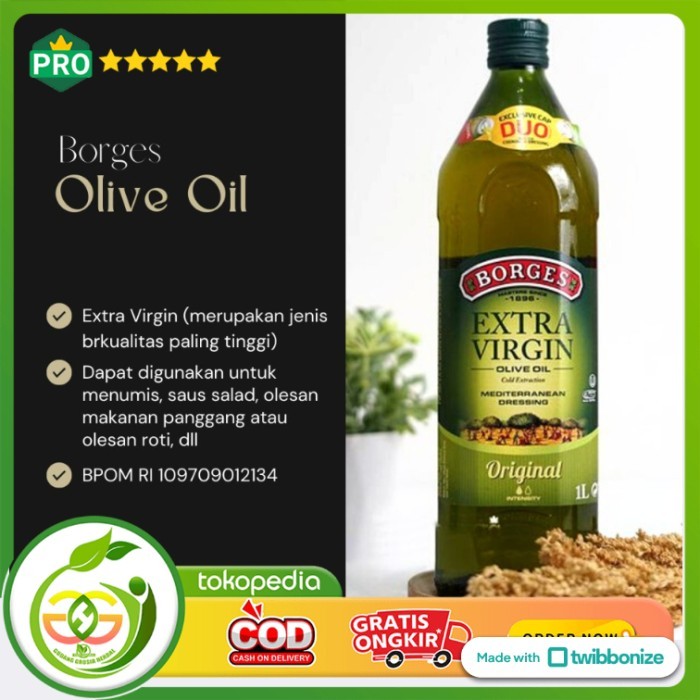 

Borges Extra Virgin Olive Oil 1 Liter Minyak Zaitun Borges