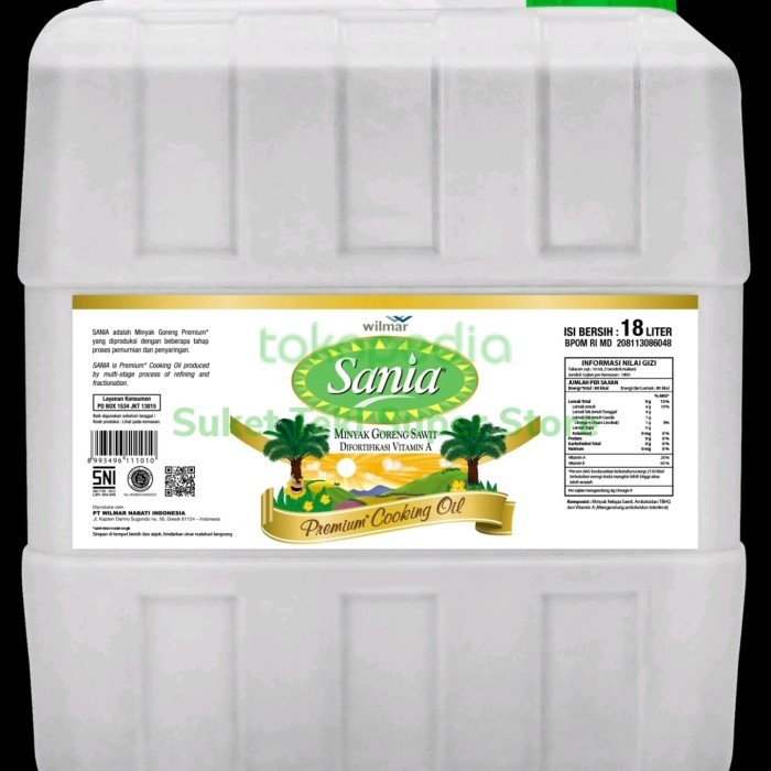 

Sania Minyak Goreng Premium Jerigen 18L