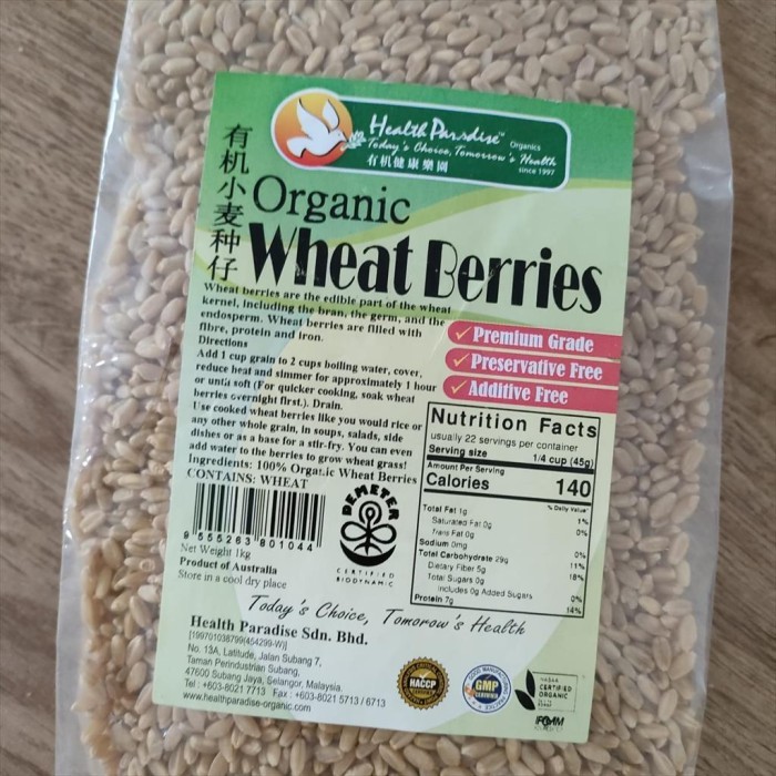 

Organic Wheat Berries (1 Kg)