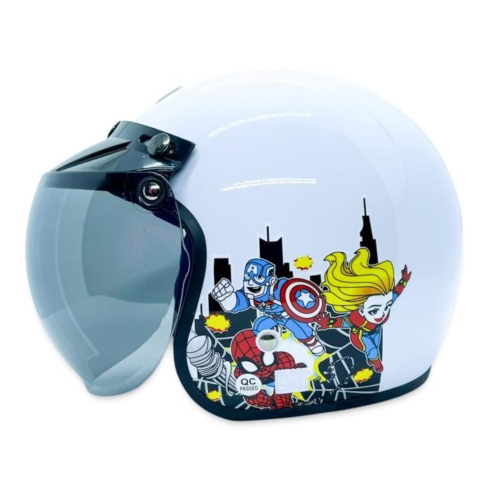 Helm Anak Wto Semi Retro - Super Hero