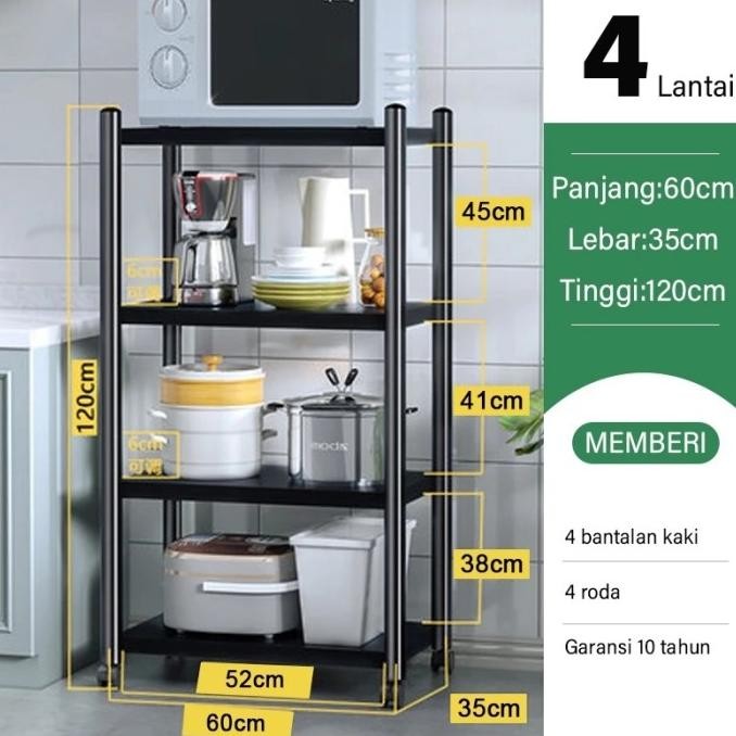 RAK MICROWAVE SUSUN RAK DAPUR RAK MINIMALIS RAK OVEN MICROWAVE