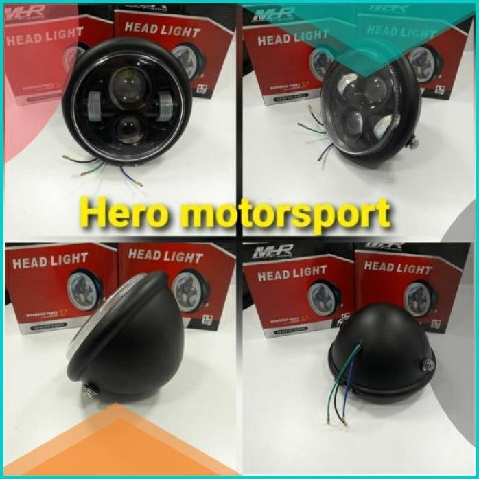 Lampu + Batok Depan Daymaker Bulat Led 5,75inch CB Megapro Tiger GL Ma