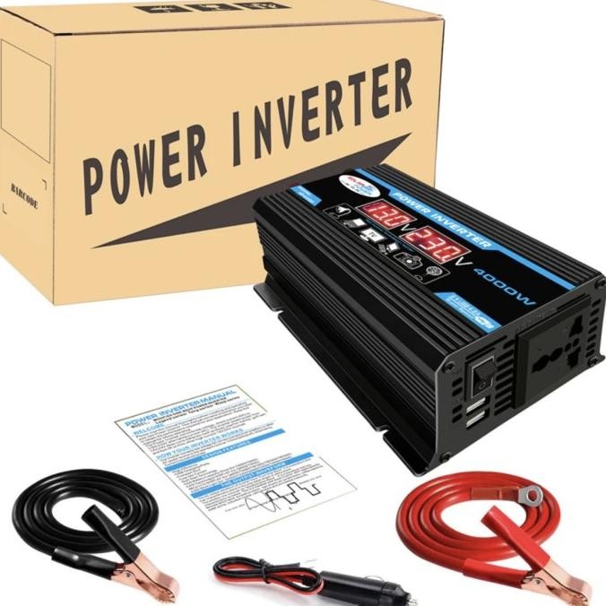 Power Inverter 4000 Watt DC To AC 12V 220V Mobil Car Converter USB [terbaik]