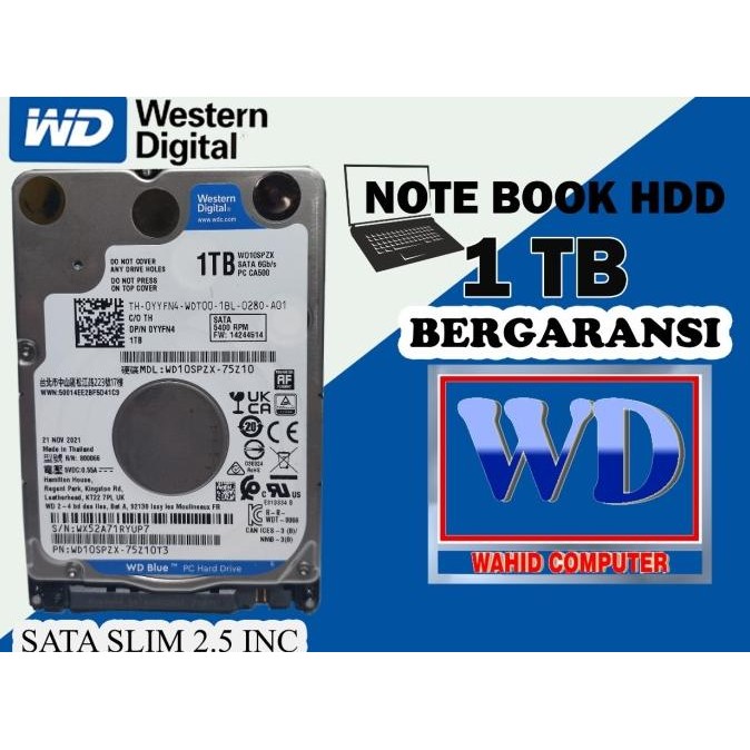 TERBARU - Hardisk HDD Internal Laptop 1TB 2.5 sata Slim