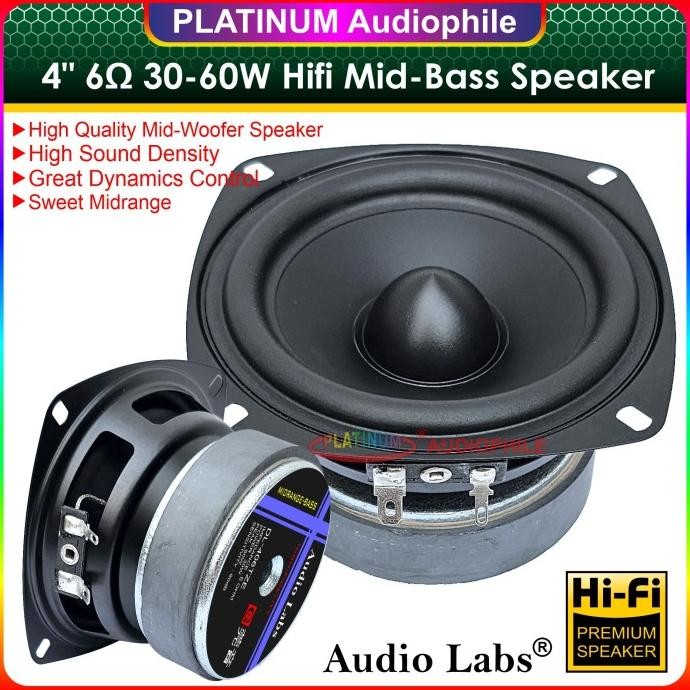 Speaker 4 inch Mid-Bass Mid-Woofer Hifi 4" Midrange Bass Speker Audiolab DL-406TZE