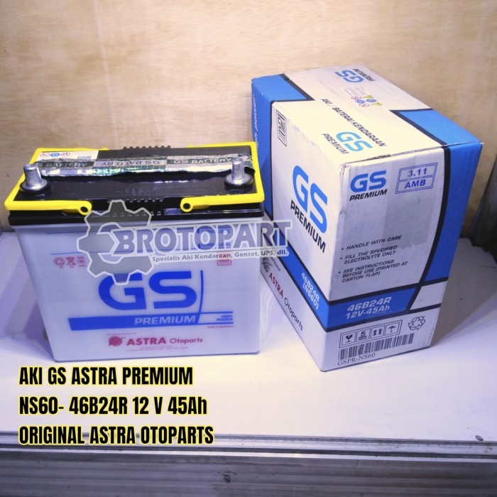 Aki Mobil Suzuki Swift, Sx4 Xover Accu Basah Ori Gs Astra Premium Ns60