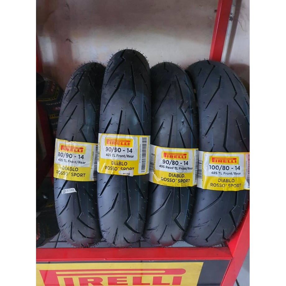 Ring 14 Pirelli Diablo Rosso Sport Tubeless Ban Motor Matic Beat Vario AS