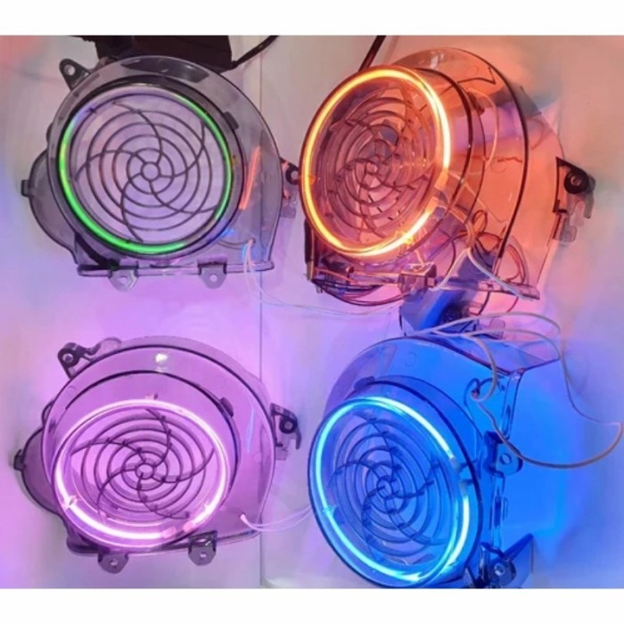 TUTUP KIPAS BEAT OLD,BEAT FI,SCOOPY TRANSPARAN + LAMPU LED ANGEL EYE