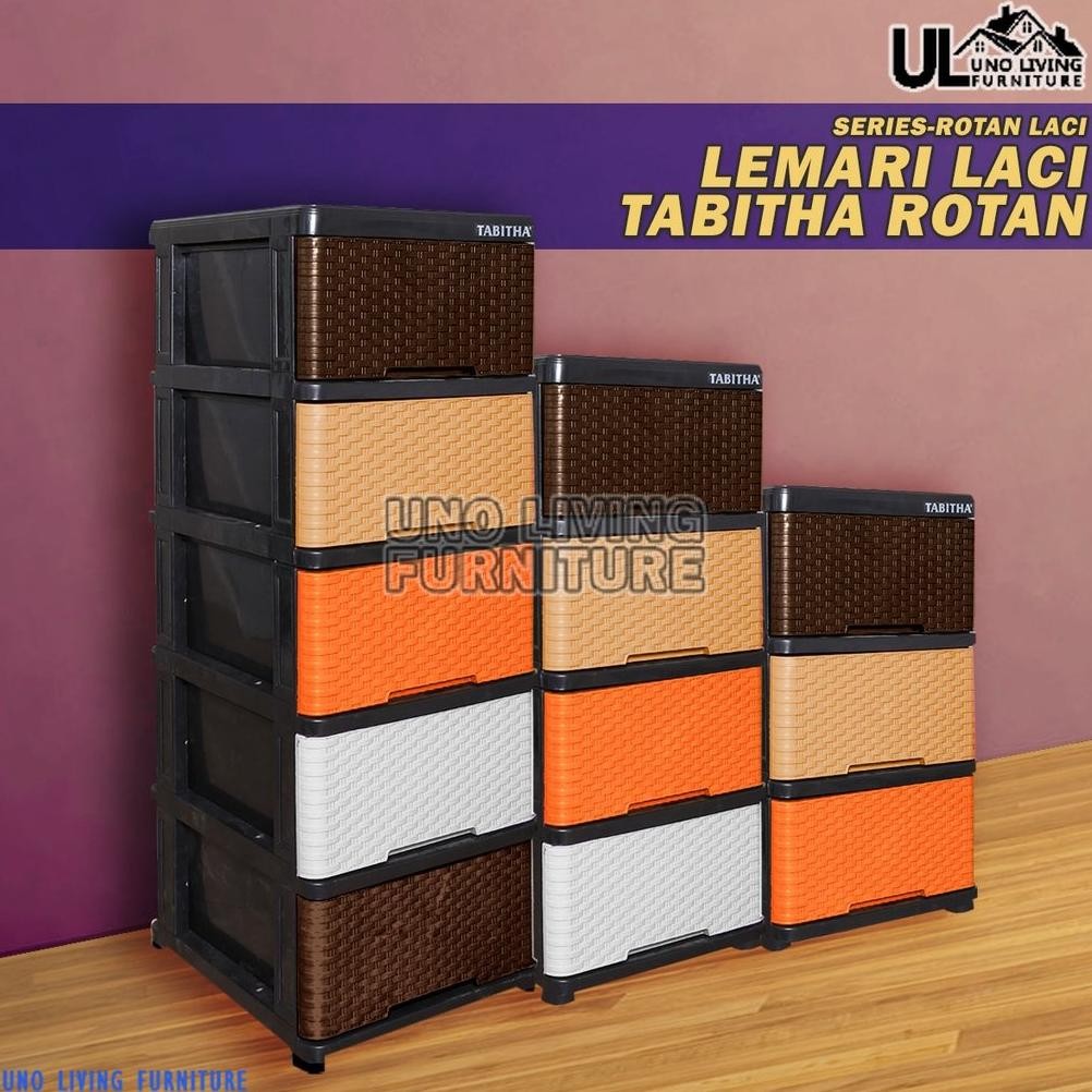 Lemari Plastik FR-ROTAN Terbaru Pakaian STB Murah Tabitha laci FR TABITHA LEMARI LACI TABITHA