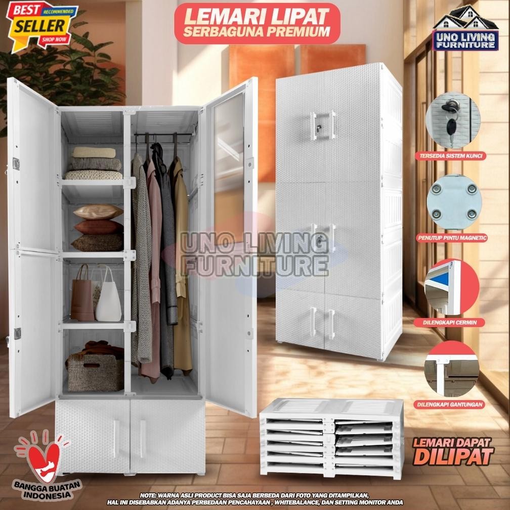 Lemari Pakaian / Lemari Baju Jumbo / Lemari Lipat / Lemari Portable Serbaguna / Lemari Plastik Gantu