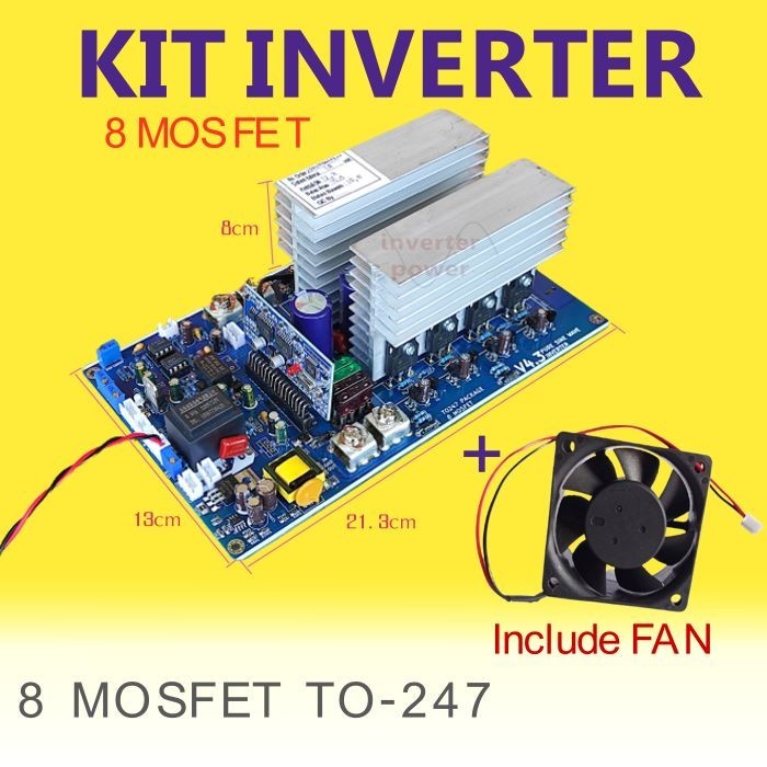 Kit Inverter PSW EGS002 DC to AC 220V Inverter 8mosfet TO-247