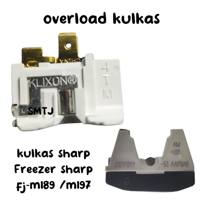 OVERLOAD KLIXON 4TM RELAY OVERLOAD KULKAS FREEZER SHARP ORIGINAL