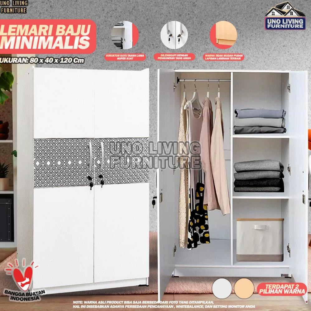 LEMARI PAKAIAN KAYU BABY LOCKER MINIMALIS BL05 LEMARI GANTUNGAN LEMARI KAYU MINIMALIS LEMARI PAKAIAN