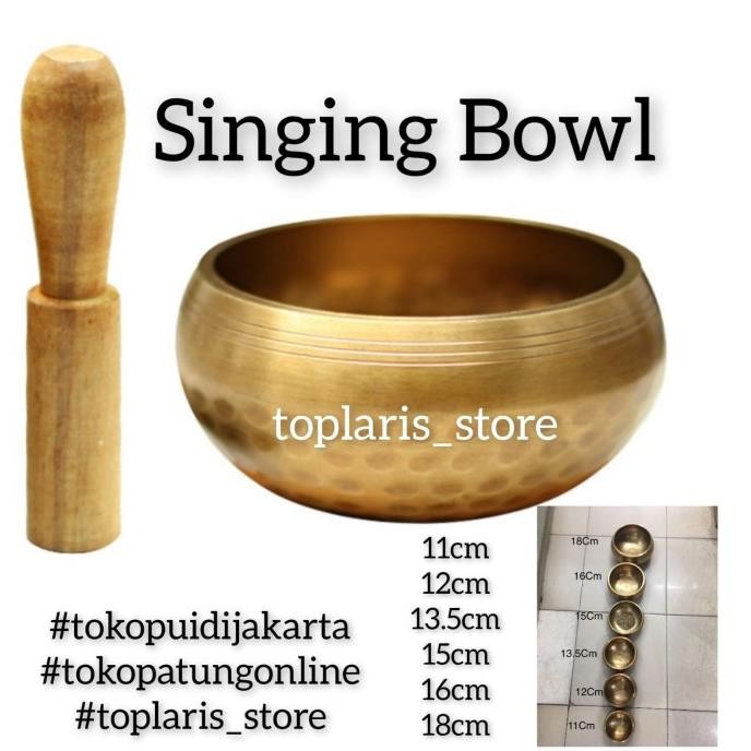 

Ready Singing Bowl Tibet 7 Logam Hand Made 5.5in