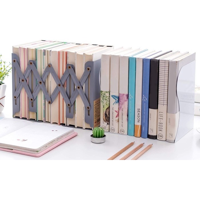 

Andra - Triple W Adjustable Book Stand Holder Organizer Sandaran Pembatas Buku