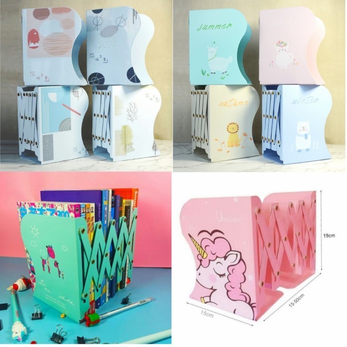 

Andra - Sandaran Pembatas Buku Bahan Besi Bergambar Book End Pembatas Buku