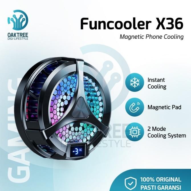 Funcooler X36 Radiator Pendingin HP Magnet Fan Cooler Cooling Fan HP