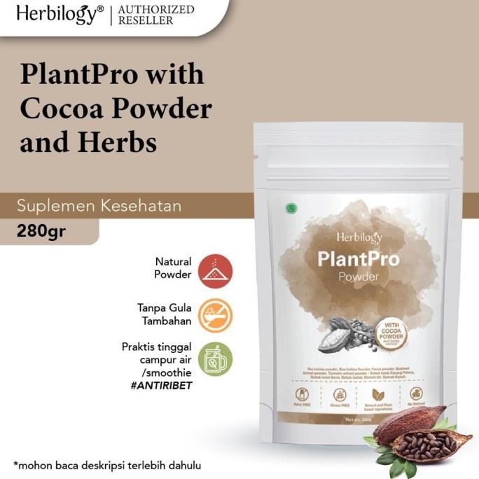 

Ready Herbilogy - PlantPro Powder Cocoa 280g ( Protein Nabati Vegan )