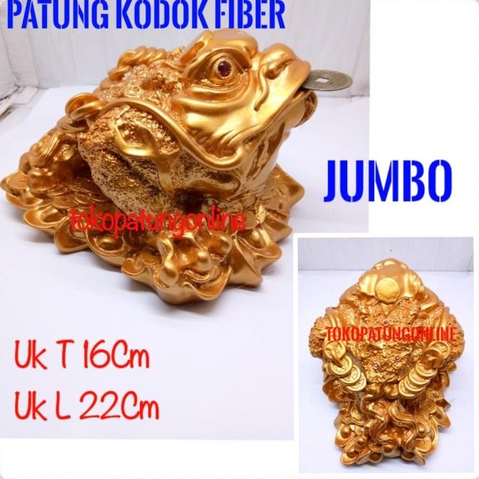 

Ready Patung Kodok Super Jumbo Fiber Emas T16 A2