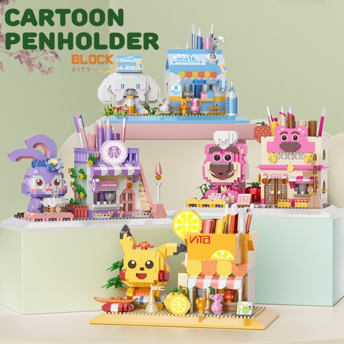 

Andra - Nano Block Pen Holder Series Blok Susun Tempat Pensil Mainan Kreatif