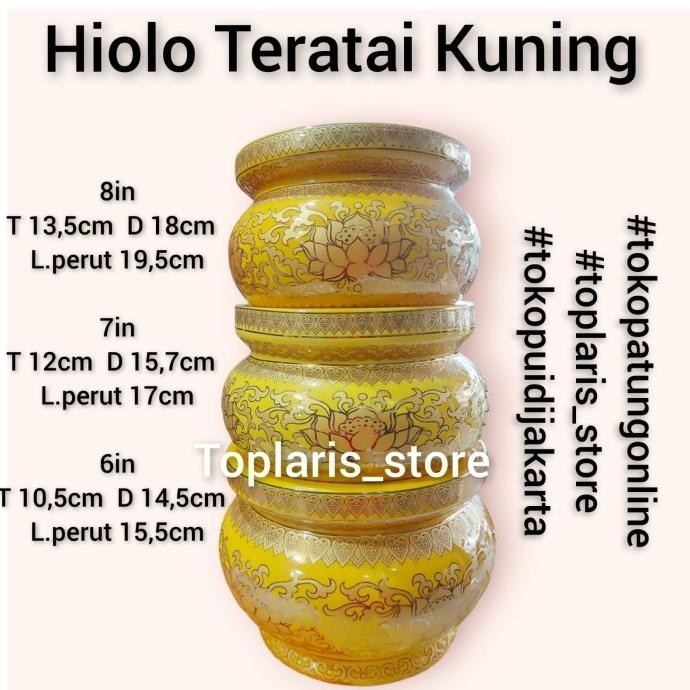 

Ready Hiolo Tempat Hio Keramik Teratai Kuning 8 in