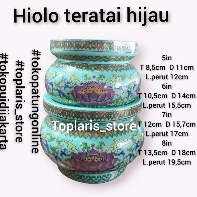 

Ready Hiolo Tempat Hio Keramik Teratai Hijau 6 in