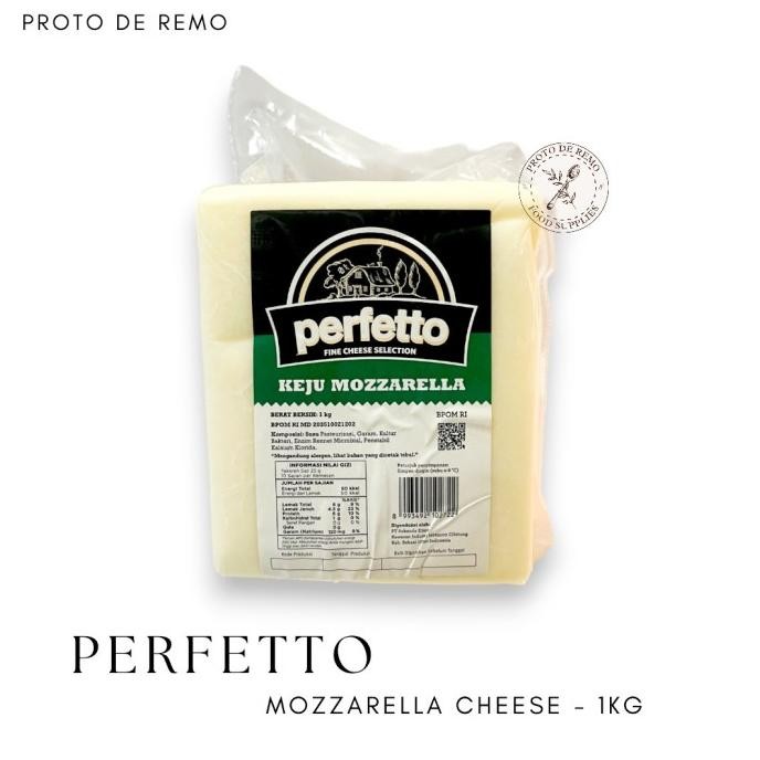 

Keju Mozarella Block 1kg (Perfetto) Halal GS