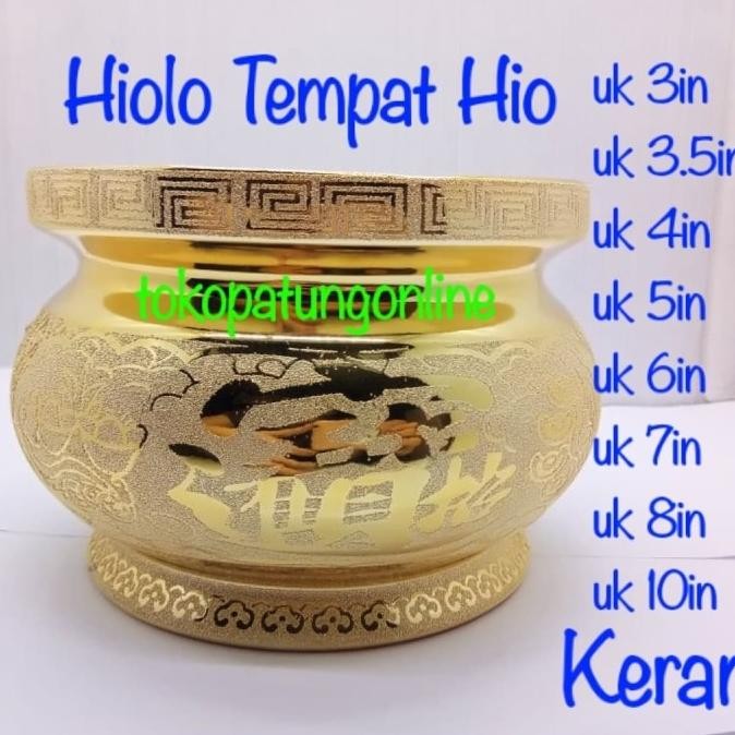 

Ready Hiolo Tempat Hio Emas Keramik 3in