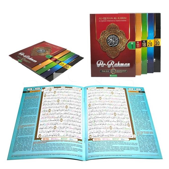 

siap kirim alquran per juz tajwid ar-rahman a5 al-quran perjuz terjemah arrahman