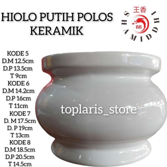 

Ready Hiolo Putih Polos Tempat Hio Uk 5in