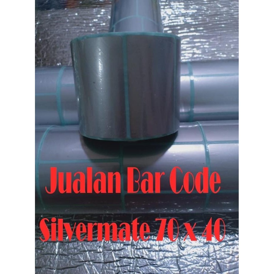 

STIKER LABEL BARCODE SILVERMATE 70 X 40