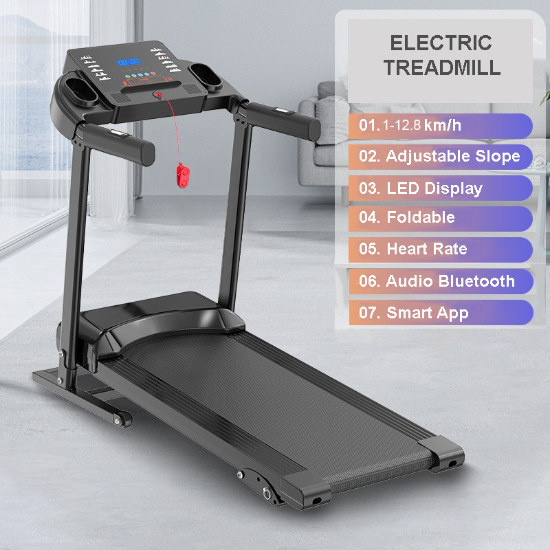 

- TaffSPORT Treadmill Elektrik Lipat 12 Speed Smart App Audio Heart Rate - Q6 -