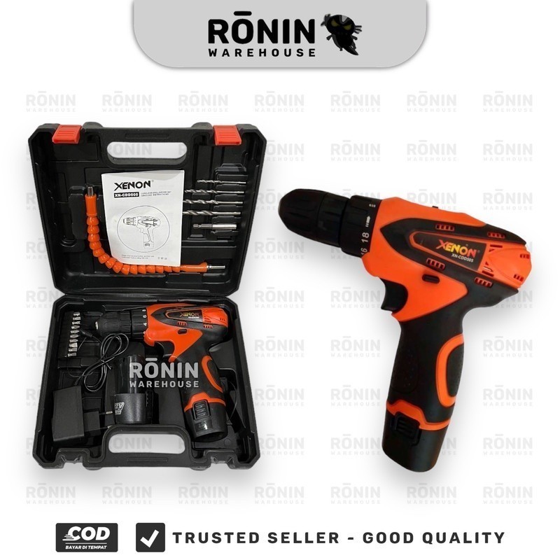 XENON Mesin Bor Charger XN-CDD505 Cordless Drill Tangan Baterai