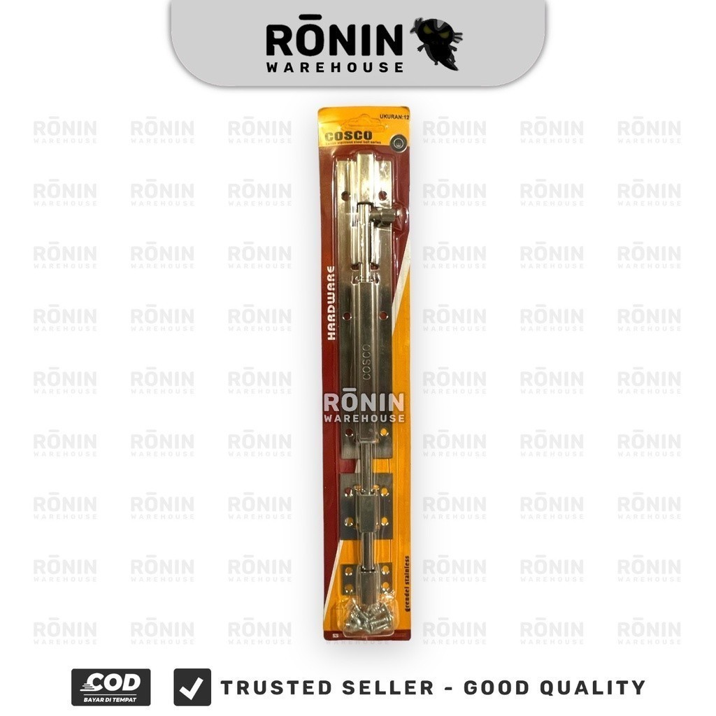 COSCO Grendel Stainless 10 12 " inch Pengunci Selot Kunci Pintu Slot Jendela