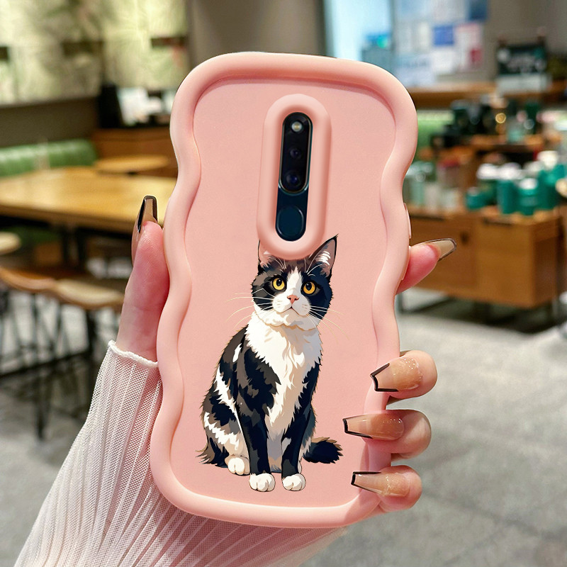 Casing Hp Untuk OPPO F11 A9 2019 A9X F9 F9 Pro Realme 2 Pro U1 Case kasingg Cesing ponsel kucing sap