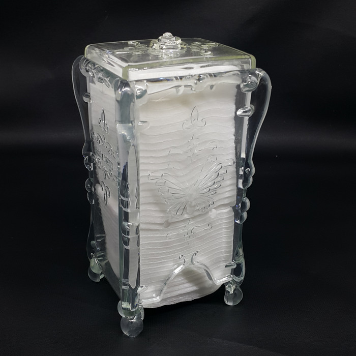 TERLARIS Rak Akrilik Kapas Dispenser Kosmetik Makeup Skincare