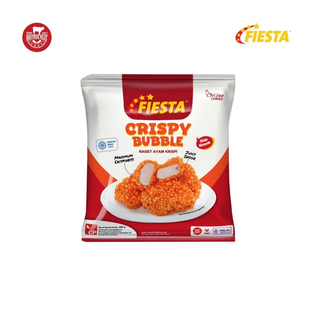 

Fiesta Crispy Bubble 400gr, Nugget Ayam Crispy - Brothermeatshop