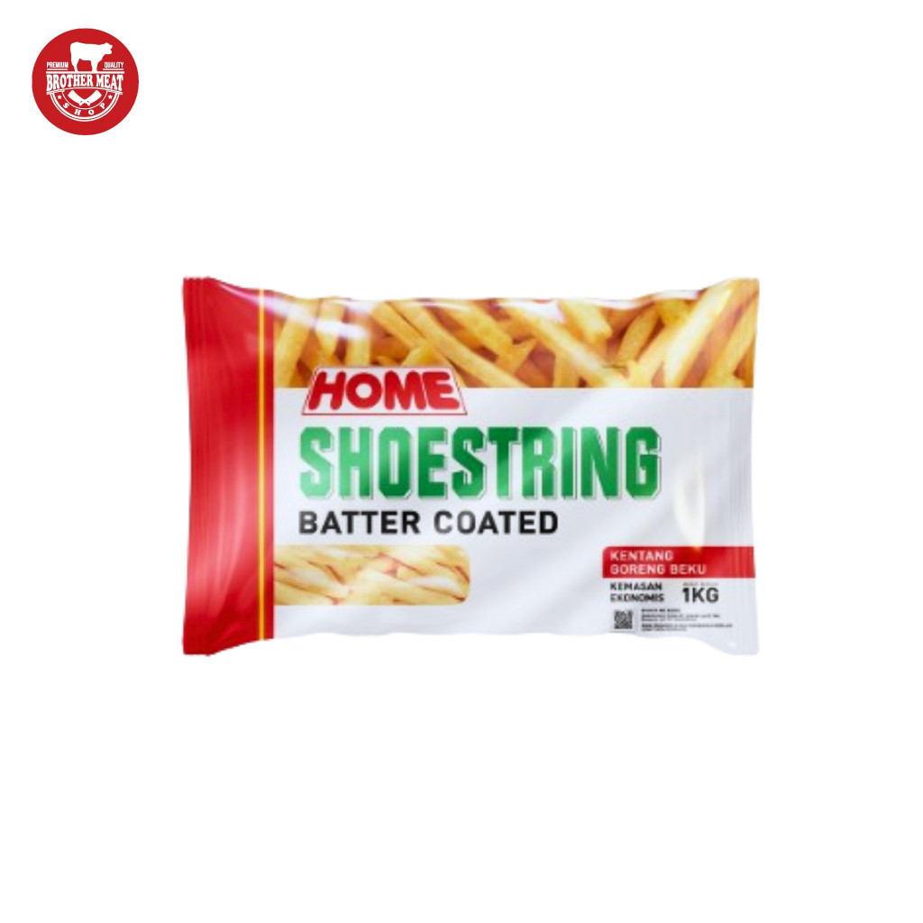 

HOME French Fries Shoestring Butter Coated 1kg, Kentang Goreng Frozen