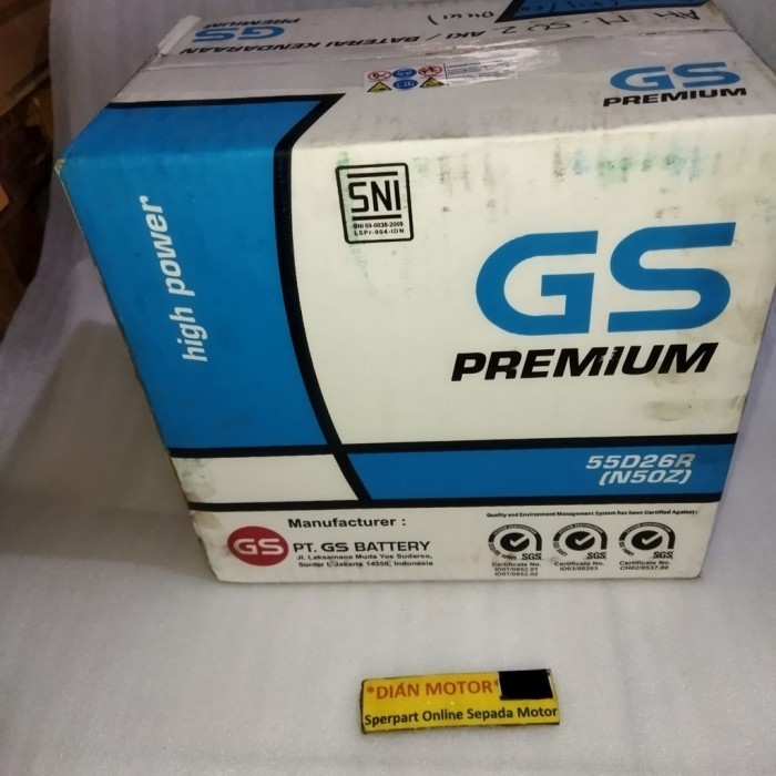 GS-M GSPR-N50Z AKI MOBIL N 50Z PREM KIJANG COL DISEL GS ASTRA