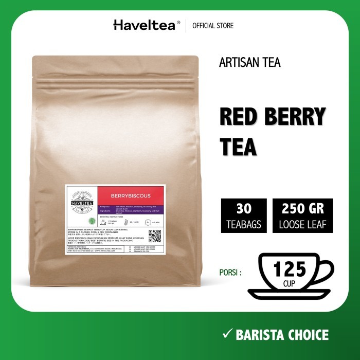 

Promo!! Berrybiscous Pouch Haveltea Fruit Tea Teh Hitam Berry Hibiscus