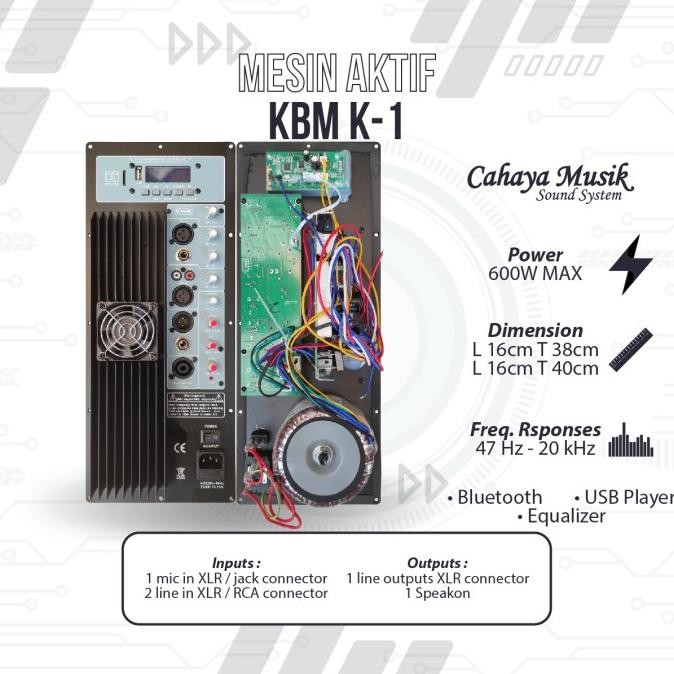 Mesin Speaker Aktif / Power Kit Aktif Original KBM