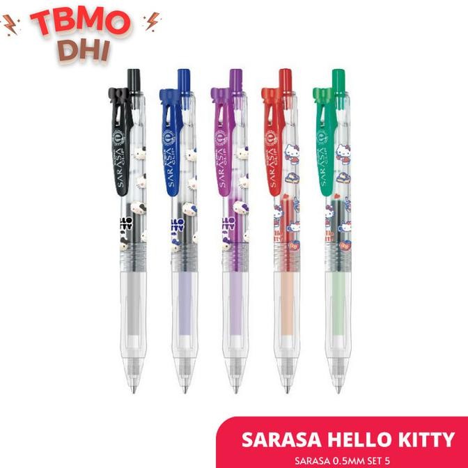 

NEW Zebra Sarasa Pulpen Gel Hello Kitty Series 0.5mm -Limited Edition 5Set