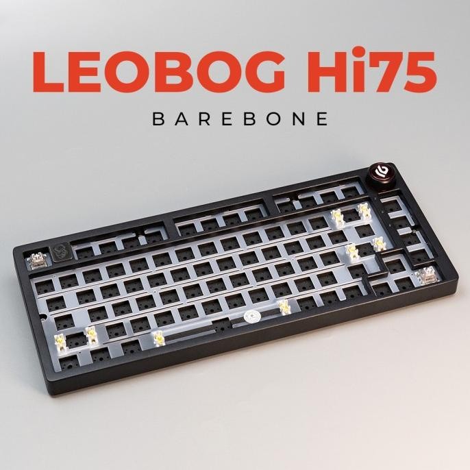 BEBAS ONGKIR - LEOBOG Hi75 Non-RGB Barebone Wire 75% Hotswappable Mechanical Keyboard