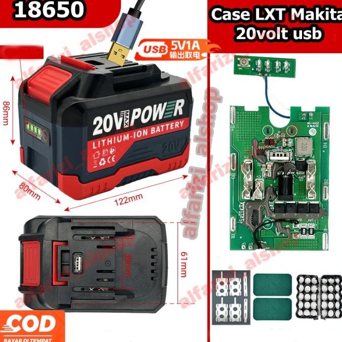 case / casing battery lxt makita usb port 4 mosfes