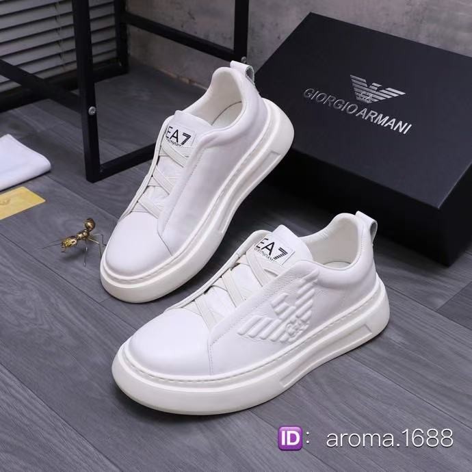 Sepatu sengaja Armani, tingginya tebal yang meningkat sepatu olahraga Giorgio Armani Sepatu Sneakers
