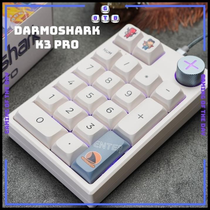 Darmoshark K3 Pro Numpad Mechanical Keyboard 3-Mode Wireless with Knob