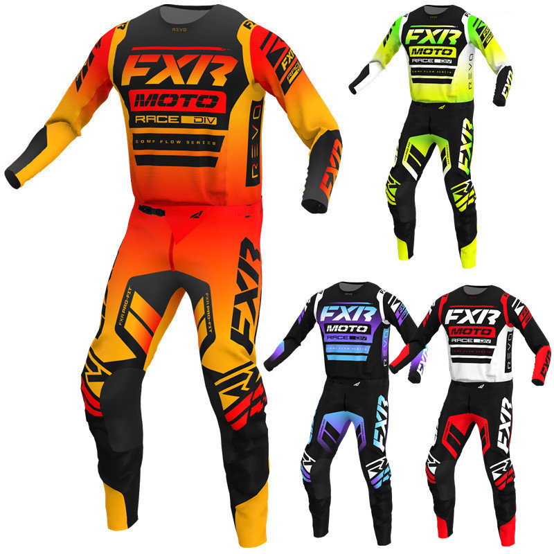 FXR MOTO 2023 REVO COMP TEQUILA SUNRISE SET GEAR Dewasa MTB MX ATV Celana Jersey Sepeda Gunung Offro