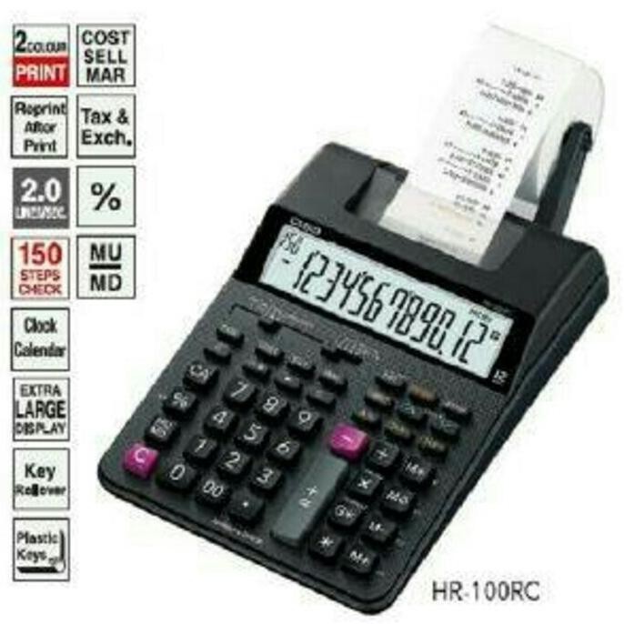 

TERLARIS - kalkulator calculator casio hr-100rc hr100rc printing print struk ori