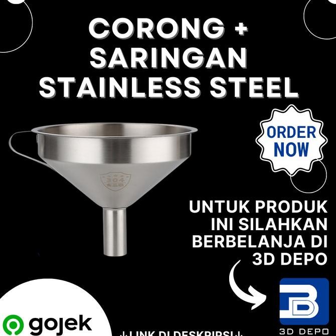 %$%$%$%$] Corong + Saringan Stainless Steel 304 untuk Saringan Resin Printer